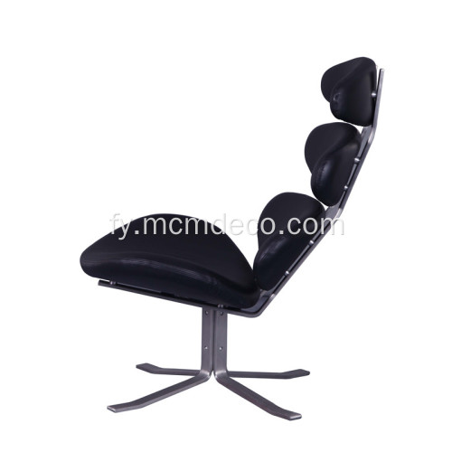 Corona Swivel Leather Lounge stoel